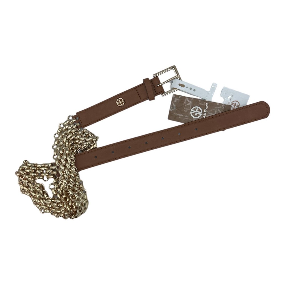 Giani Bernini Metal Link Belt‎ Cognac XL